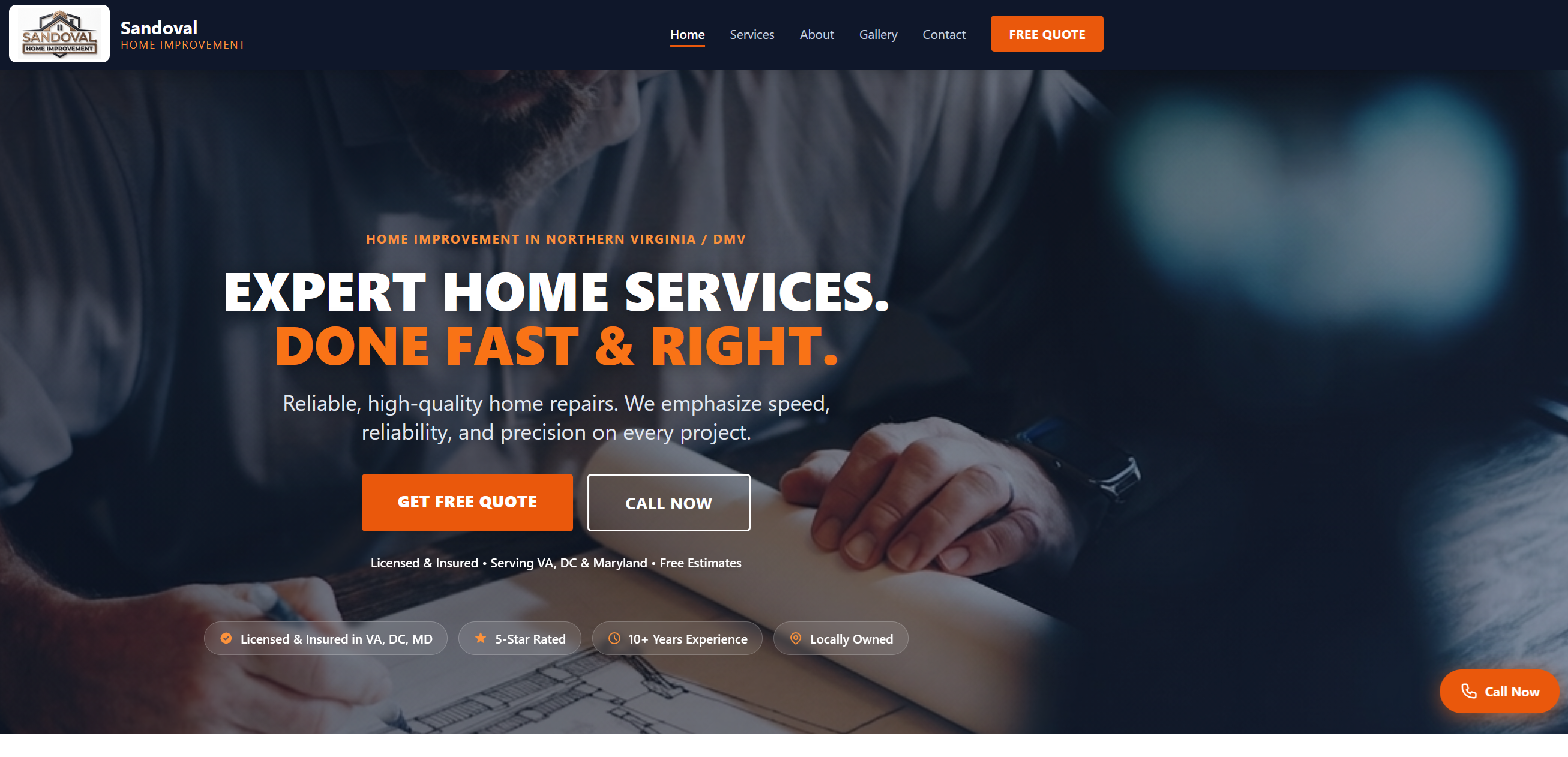 Sandoval Home Improvement — screen 1